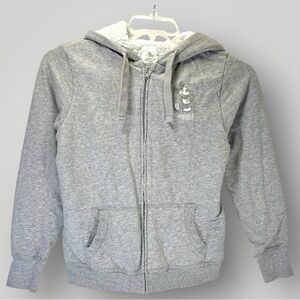 Walt Disney World Full Zip Sherpa Hoodie Embroidered Mickey Mouse Sz XS